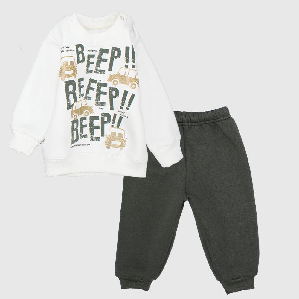 Beep Beep Long-Sleeved Fleeced Pajama - Ourkids - JOKY