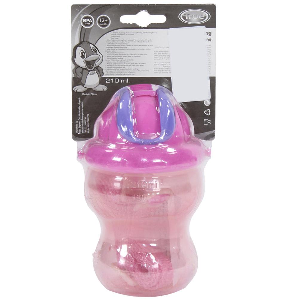 Baby cup with silicone straw True with strap +12m 210ml - Ourkids - True