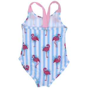 Girl's One-Piece Swans Swimsuit - Ourkids - I.Wear