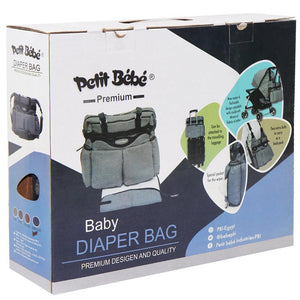 Petit Bebe Premium Diaper Bag - Blue - Ourkids - Petit Bebe