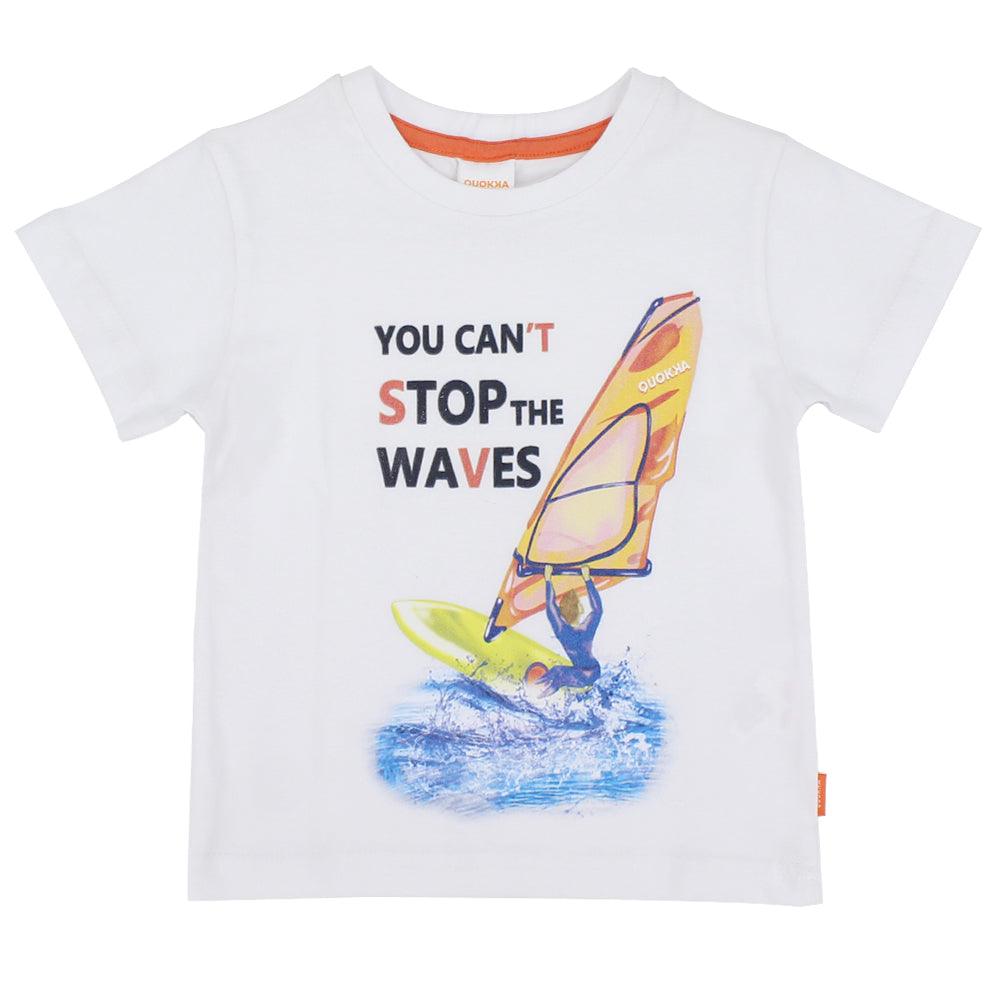 Short-Sleeved Surf The Waves T-Shirt - Ourkids - Quokka