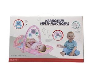 HARMONIUM Multi - Functional Baby Piano Play Mat - With Light Music Cushion, Rattle Toys For Baby Boy, Girl (0-36) Months, Light blue - Ourkids - HUN